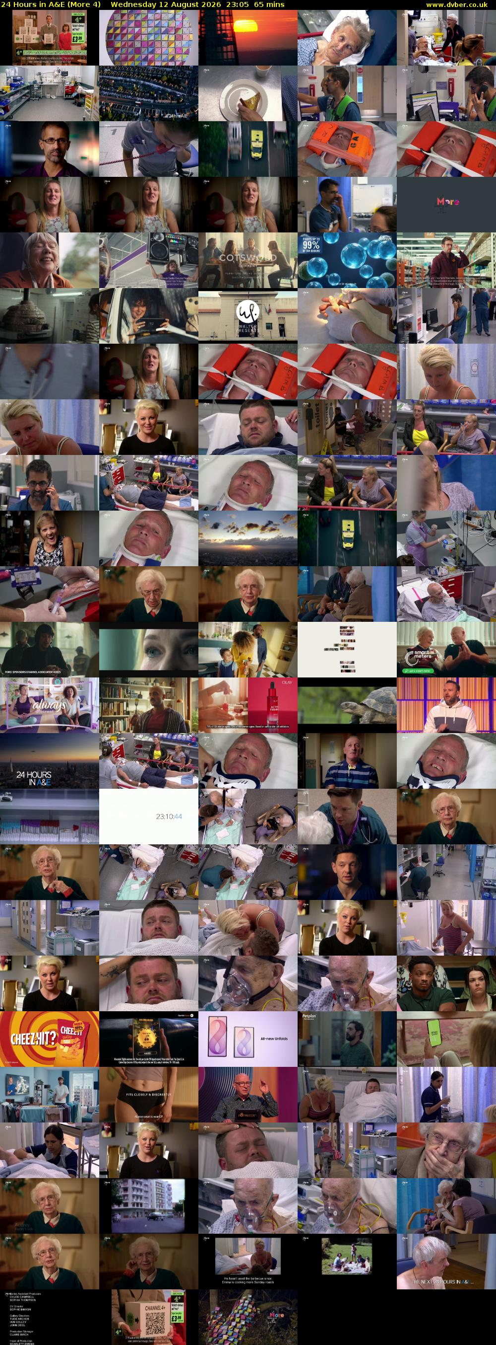 24 Hours in A&E (More 4) Wednesday 12 August 2026 23:05 - 00:10