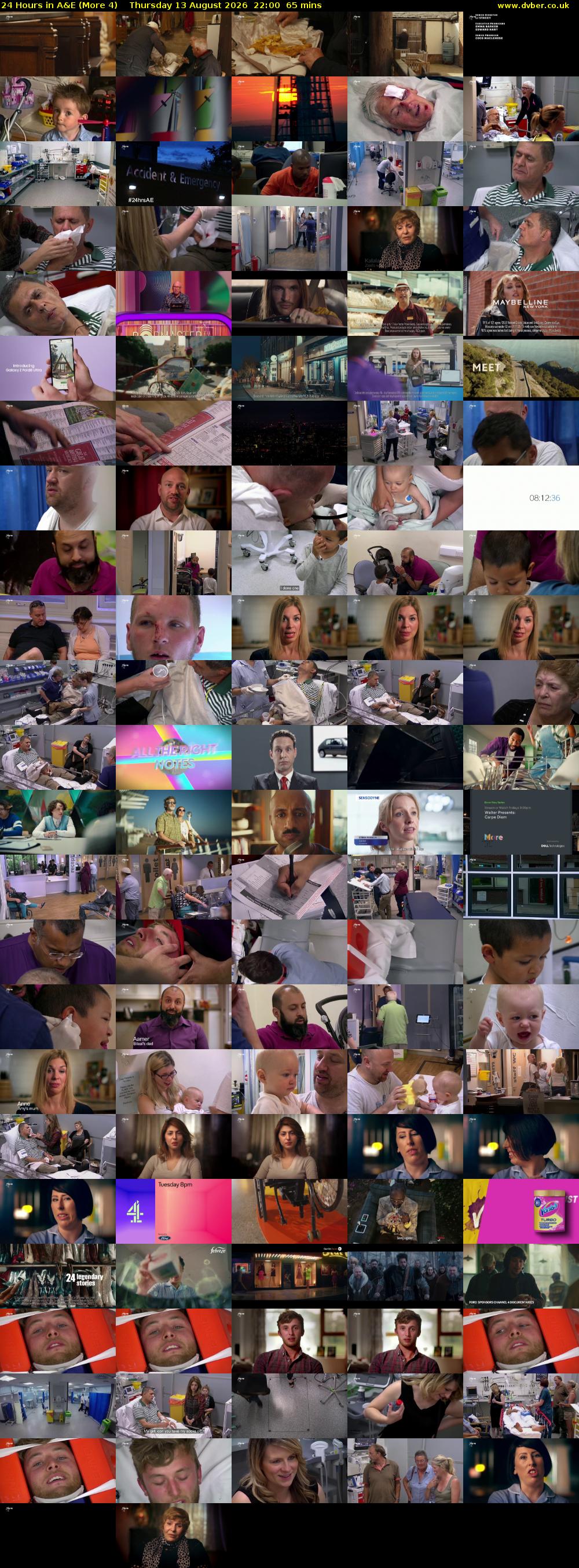 24 Hours in A&E (More 4) Thursday 13 August 2026 22:00 - 23:05