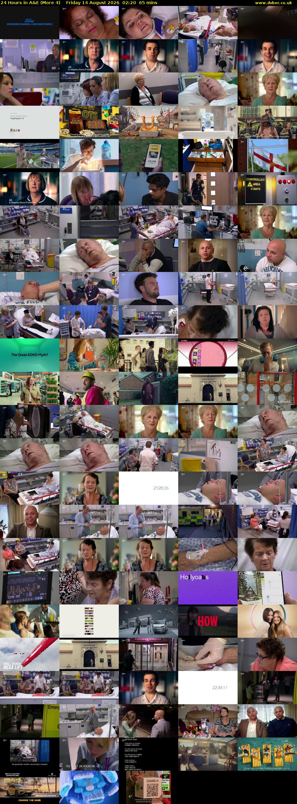 24 Hours in A&E (More 4) Friday 14 August 2026 02:20 - 03:25