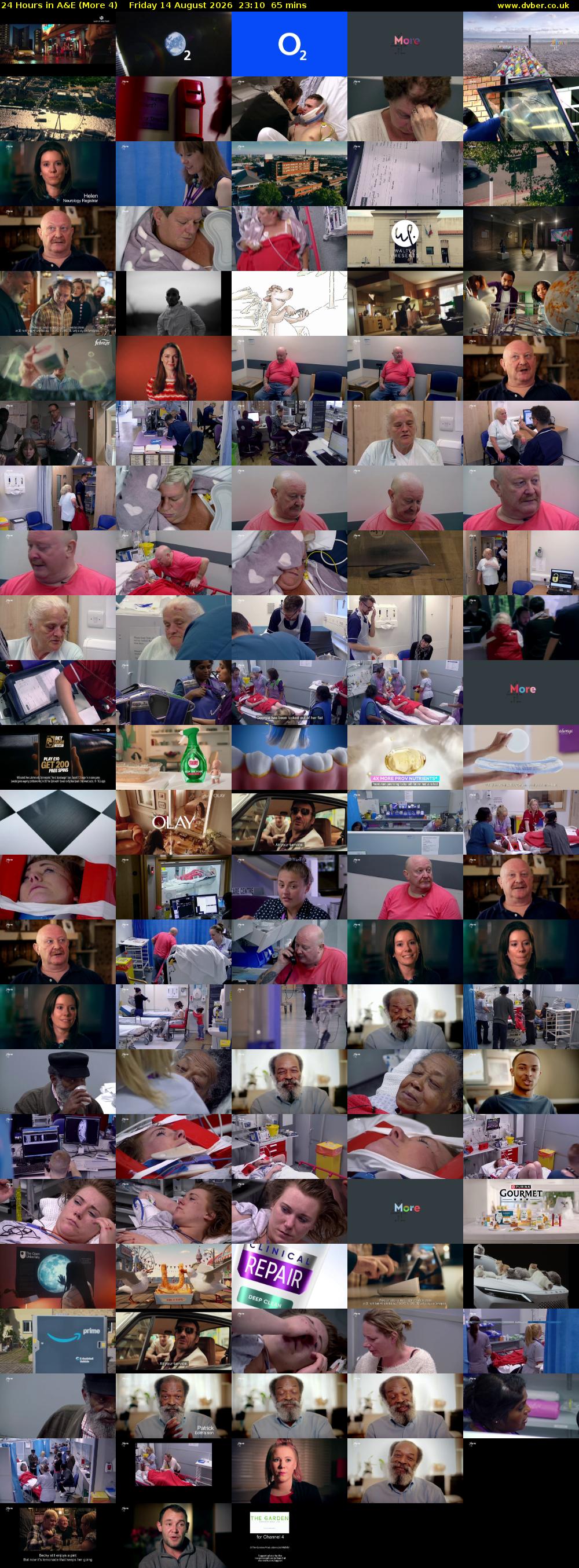 24 Hours in A&E (More 4) Friday 14 August 2026 23:10 - 00:15