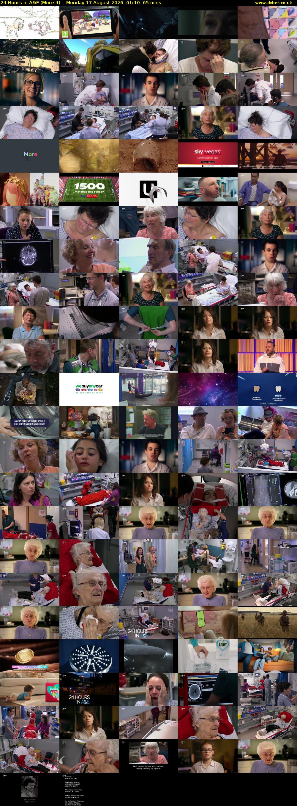 24 Hours in A&E (More 4) Monday 17 August 2026 01:10 - 02:15