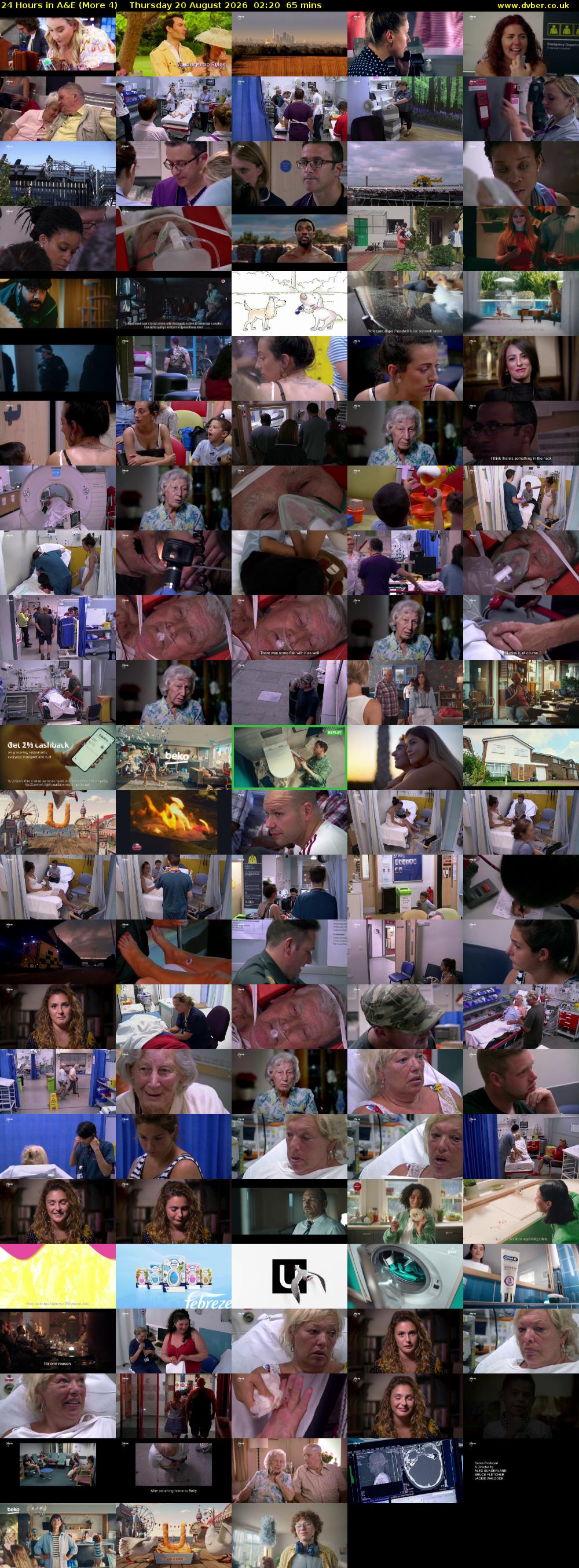 24 Hours in A&E (More 4) Thursday 20 August 2026 02:20 - 03:25