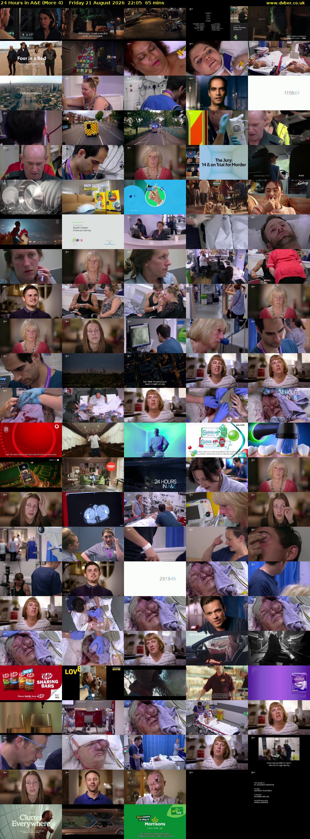 24 Hours in A&E (More 4) Friday 21 August 2026 22:05 - 23:10