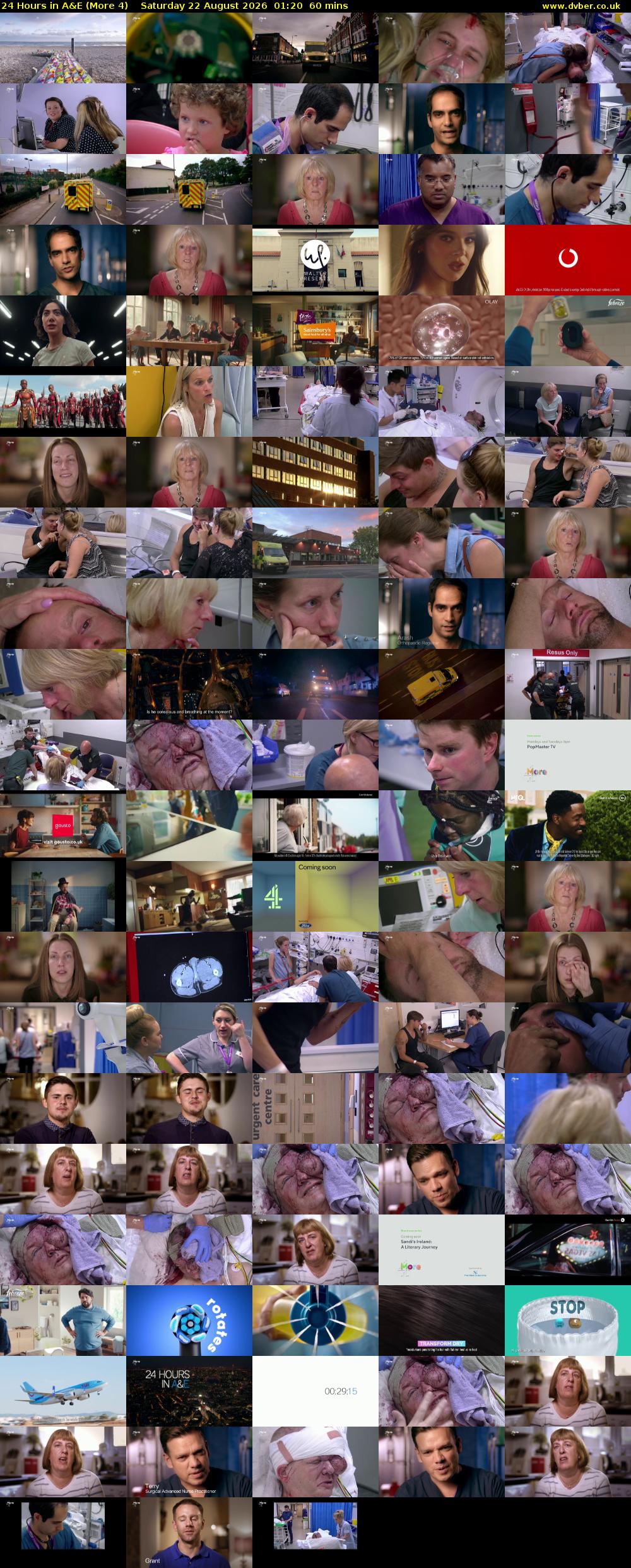 24 Hours in A&E (More 4) Saturday 22 August 2026 01:20 - 02:20