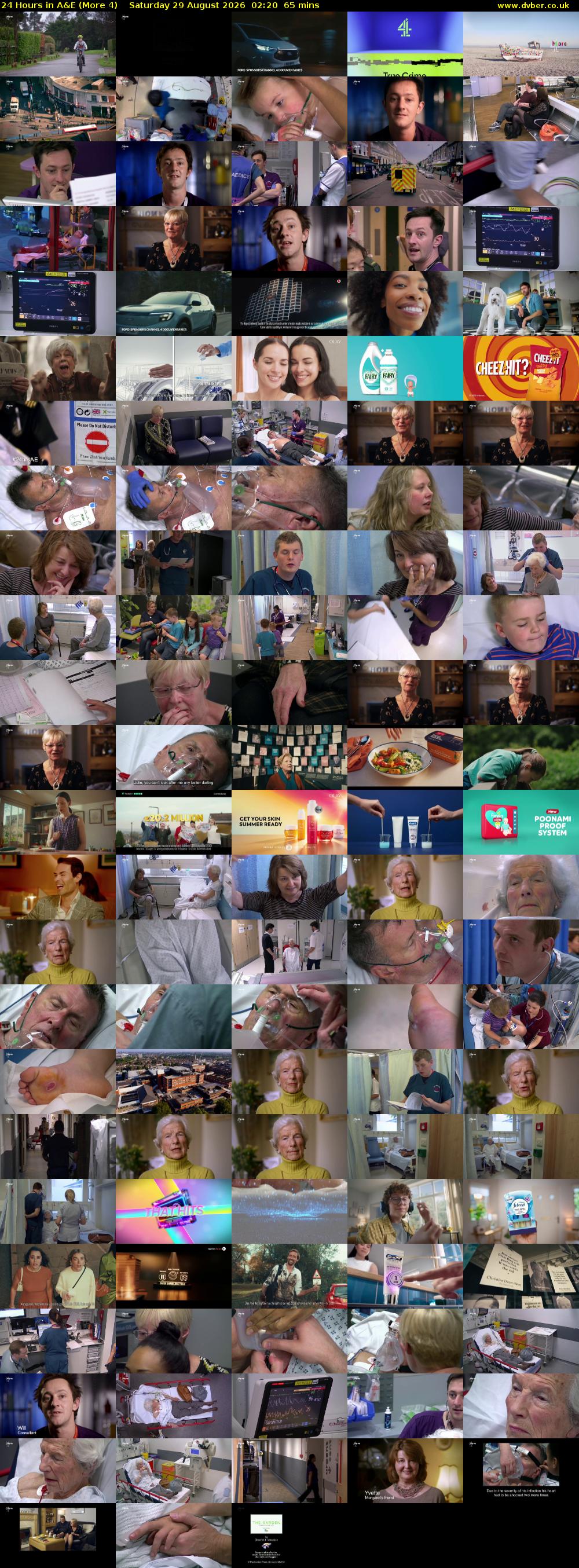 24 Hours in A&E (More 4) Saturday 29 August 2026 02:20 - 03:25