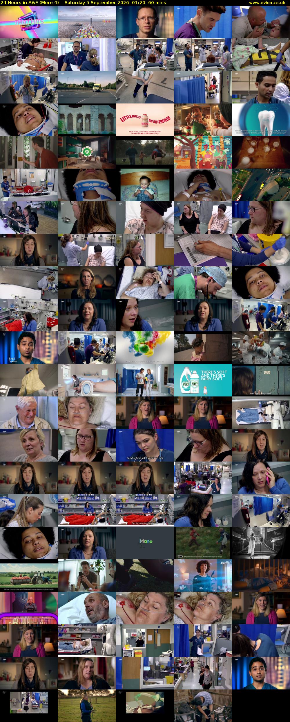 24 Hours in A&E (More 4) Saturday 5 September 2026 01:20 - 02:20