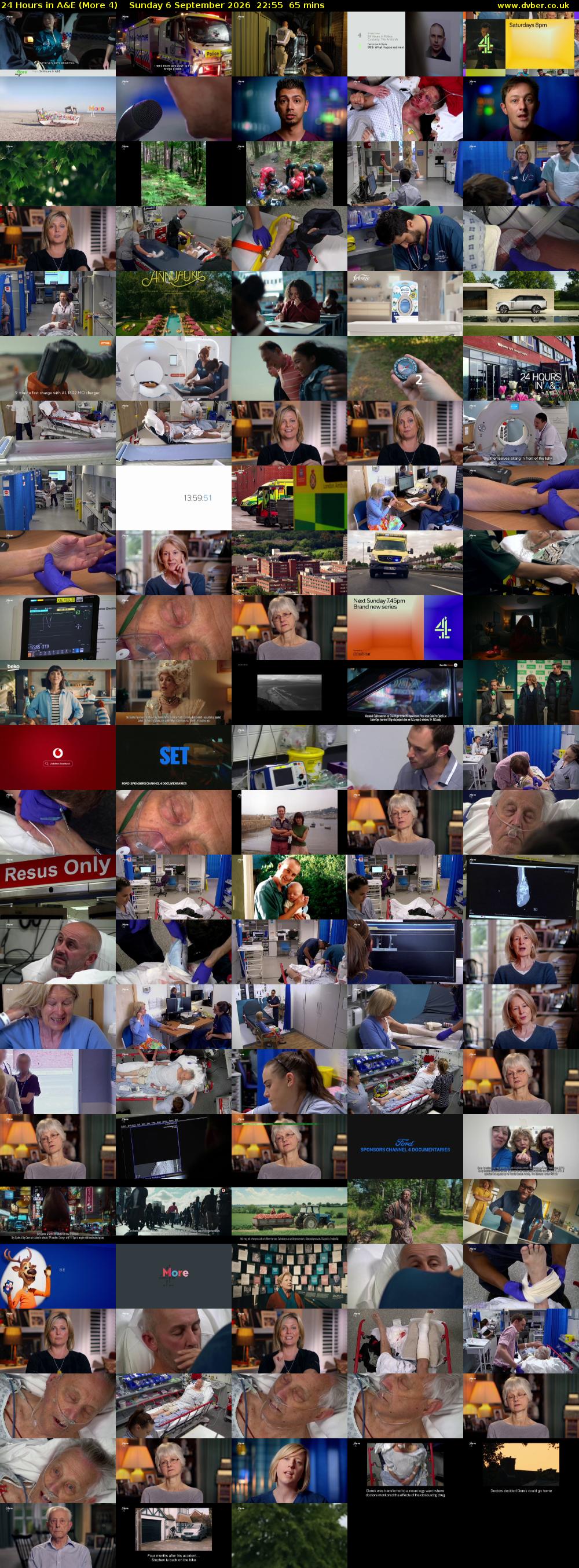 24 Hours in A&E (More 4) Sunday 6 September 2026 22:55 - 00:00