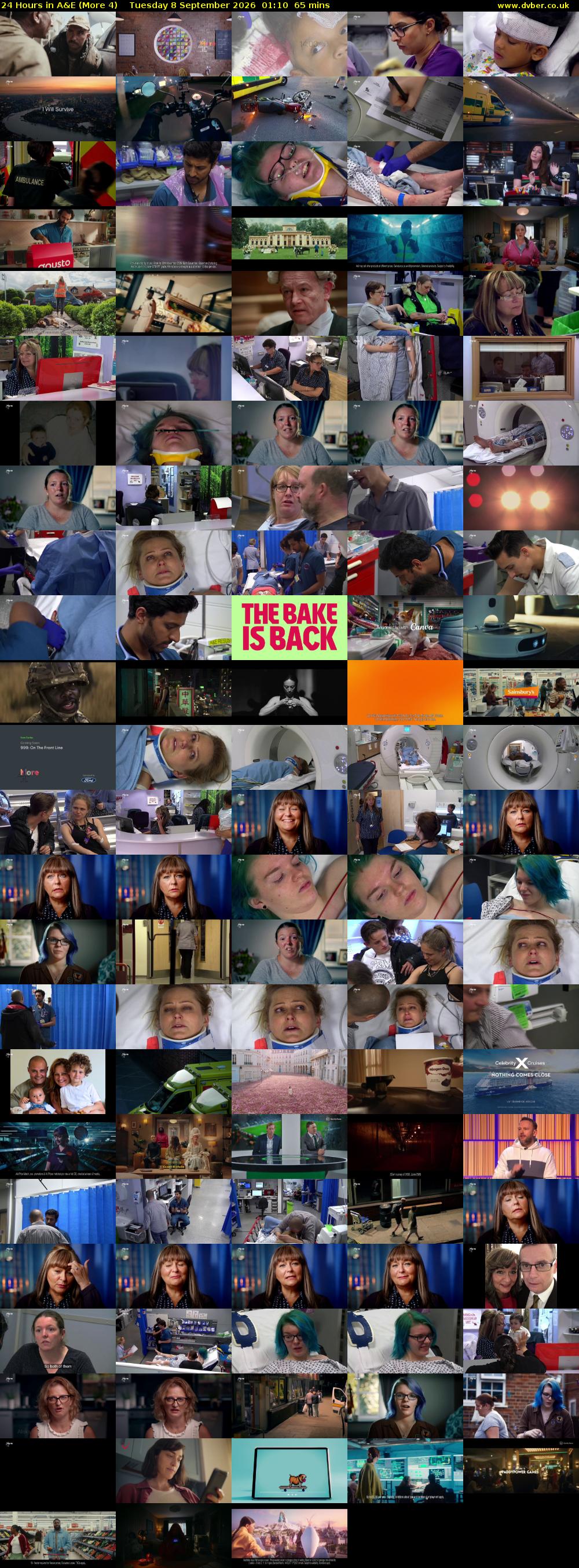24 Hours in A&E (More 4) Tuesday 8 September 2026 01:10 - 02:15
