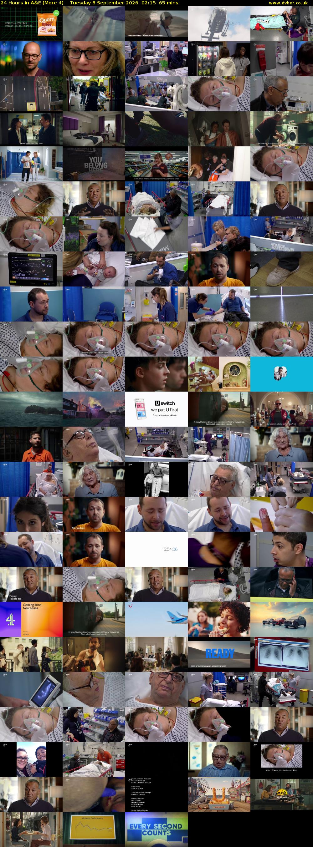 24 Hours in A&E (More 4) Tuesday 8 September 2026 02:15 - 03:20