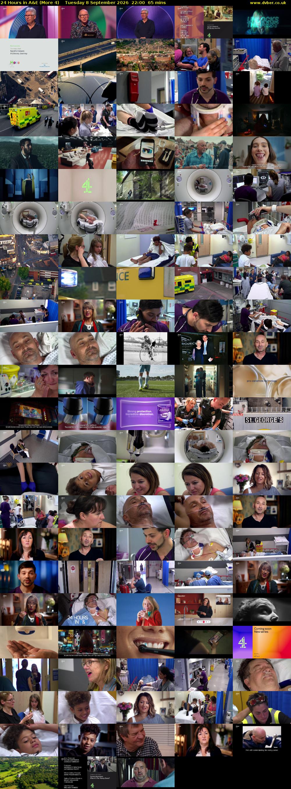 24 Hours in A&E (More 4) Tuesday 8 September 2026 22:00 - 23:05