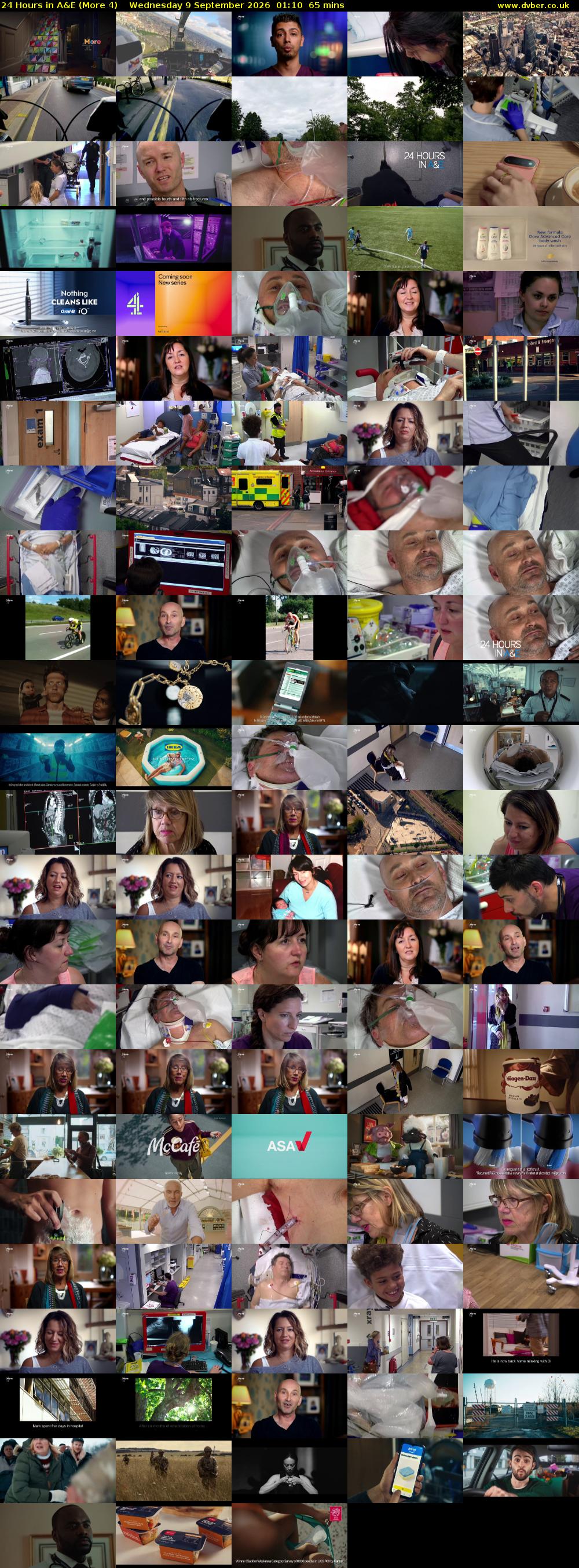 24 Hours in A&E (More 4) Wednesday 9 September 2026 01:10 - 02:15