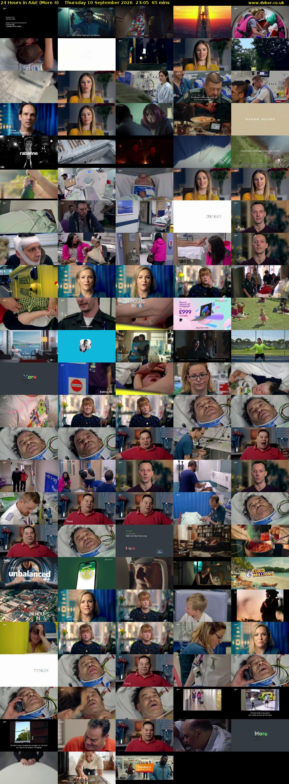 24 Hours in A&E (More 4) Thursday 10 September 2026 23:05 - 00:10