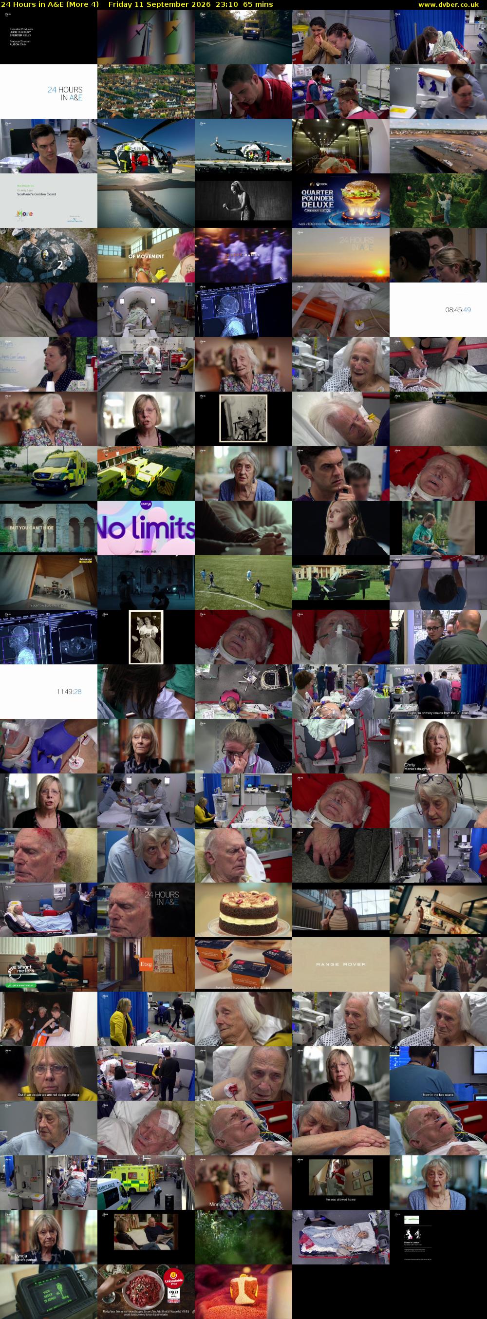 24 Hours in A&E (More 4) Friday 11 September 2026 23:10 - 00:15