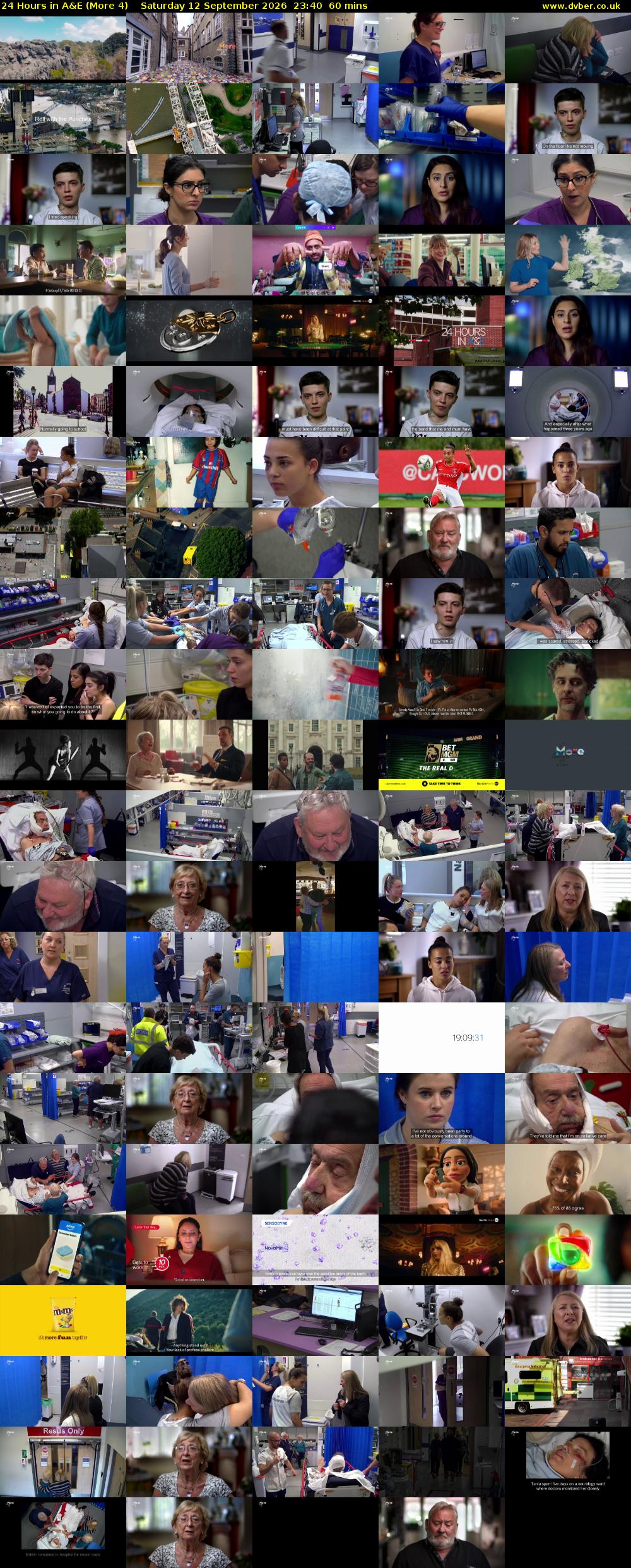 24 Hours in A&E (More 4) Saturday 12 September 2026 23:40 - 00:40