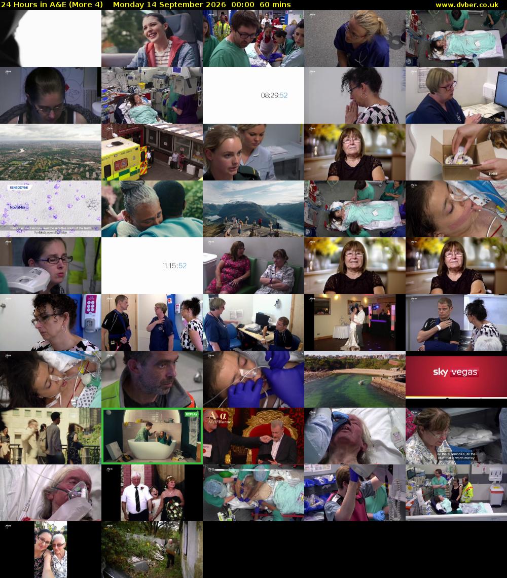 24 Hours in A&E (More 4) Monday 14 September 2026 00:00 - 01:00
