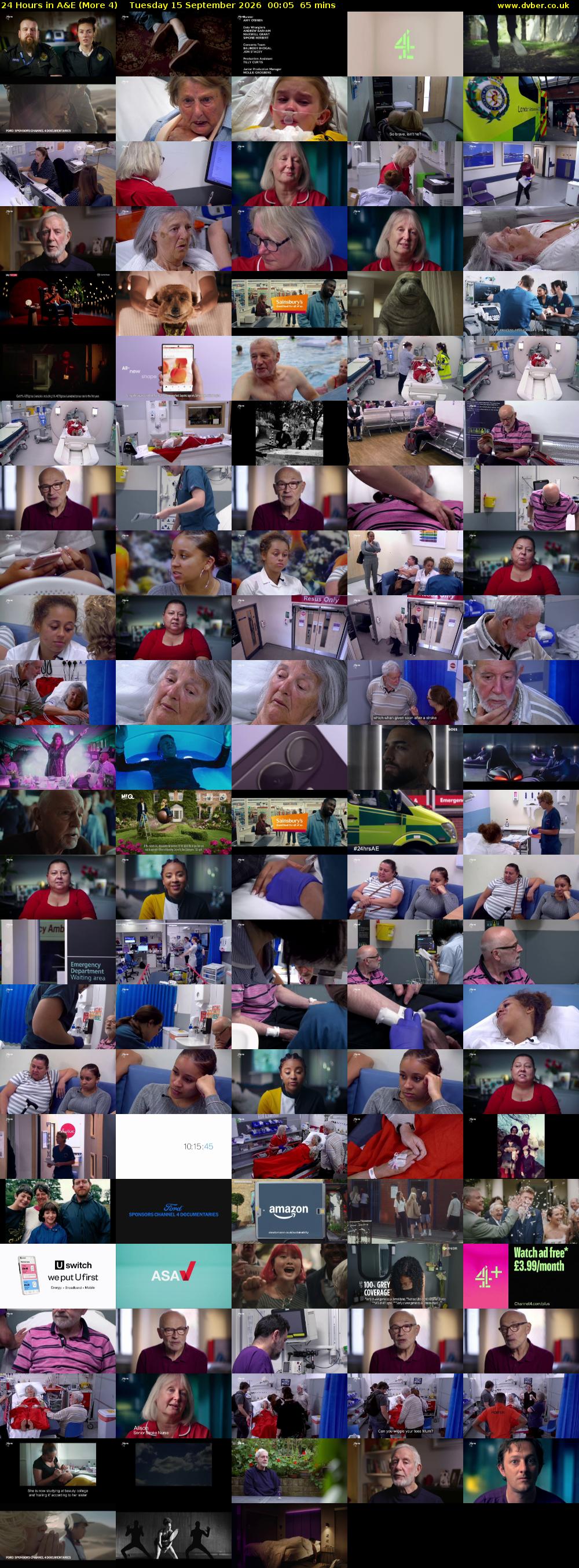 24 Hours in A&E (More 4) Tuesday 15 September 2026 00:05 - 01:10