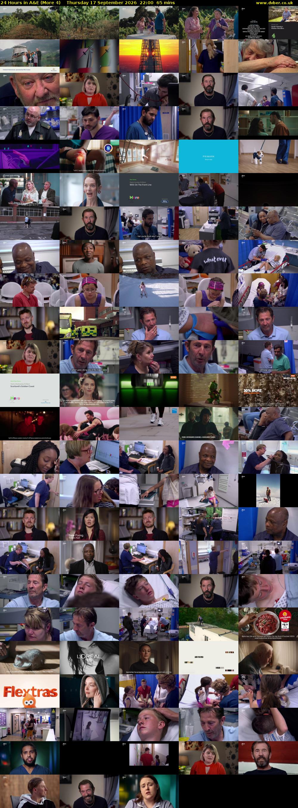 24 Hours in A&E (More 4) Thursday 17 September 2026 22:00 - 23:05