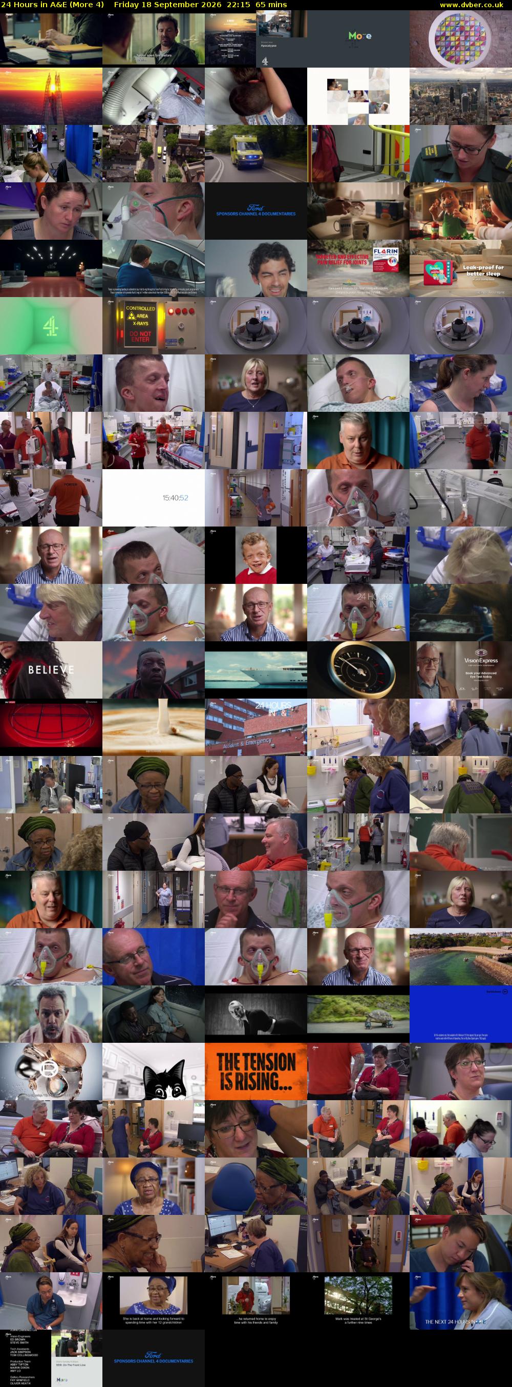24 Hours in A&E (More 4) Friday 18 September 2026 22:15 - 23:20