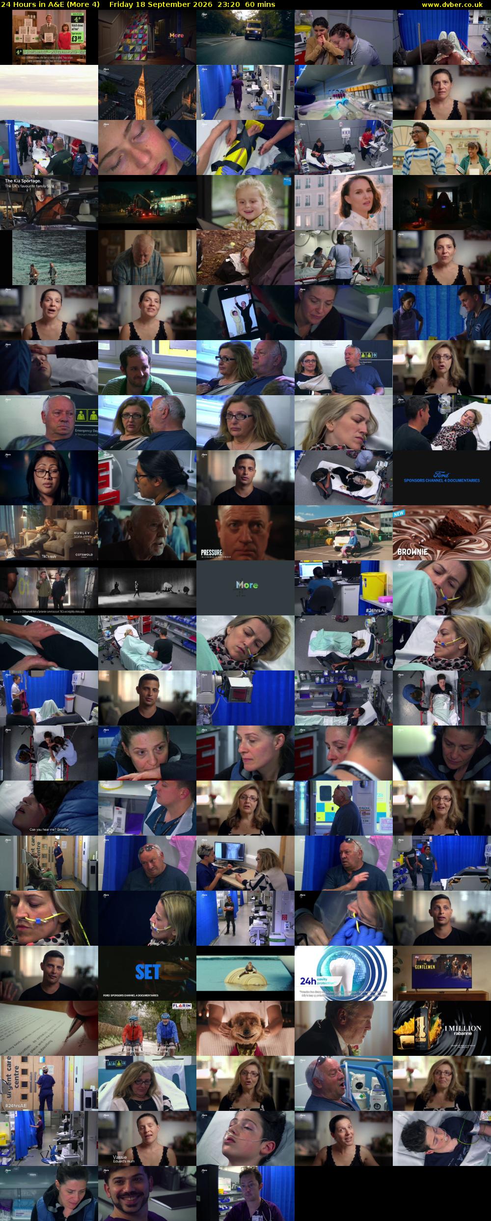 24 Hours in A&E (More 4) Friday 18 September 2026 23:20 - 00:20