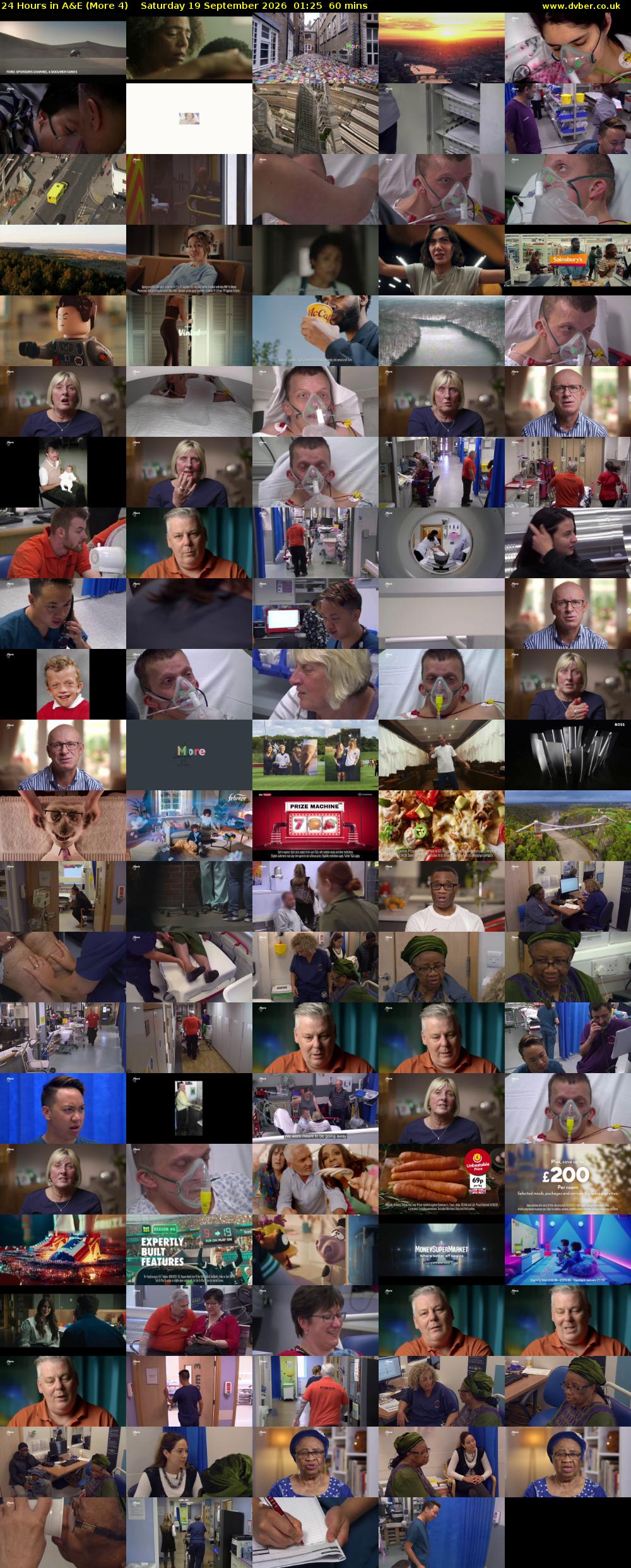 24 Hours in A&E (More 4) Saturday 19 September 2026 01:25 - 02:25