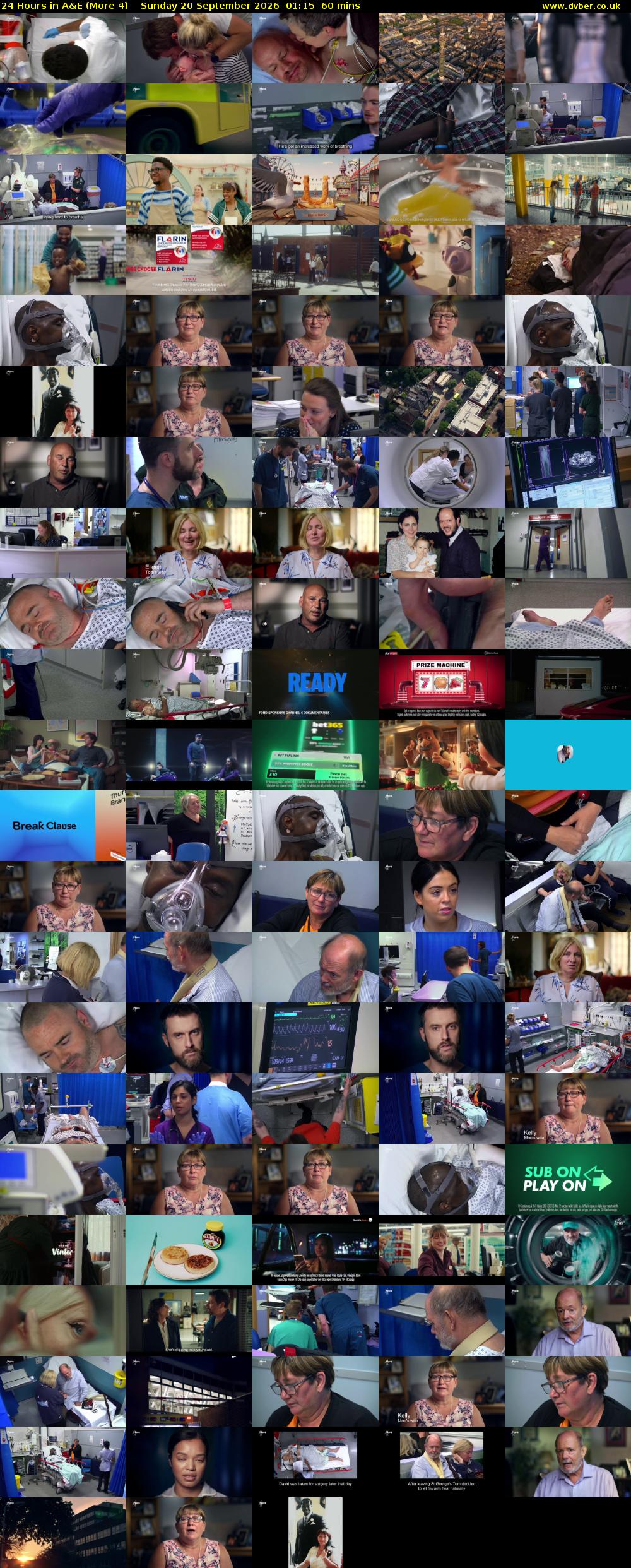 24 Hours in A&E (More 4) Sunday 20 September 2026 01:15 - 02:15