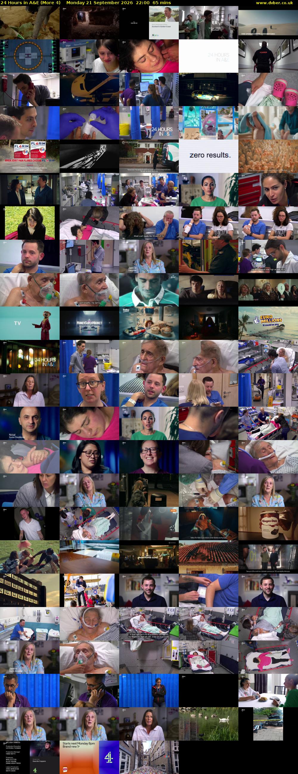 24 Hours in A&E (More 4) Monday 21 September 2026 22:00 - 23:05