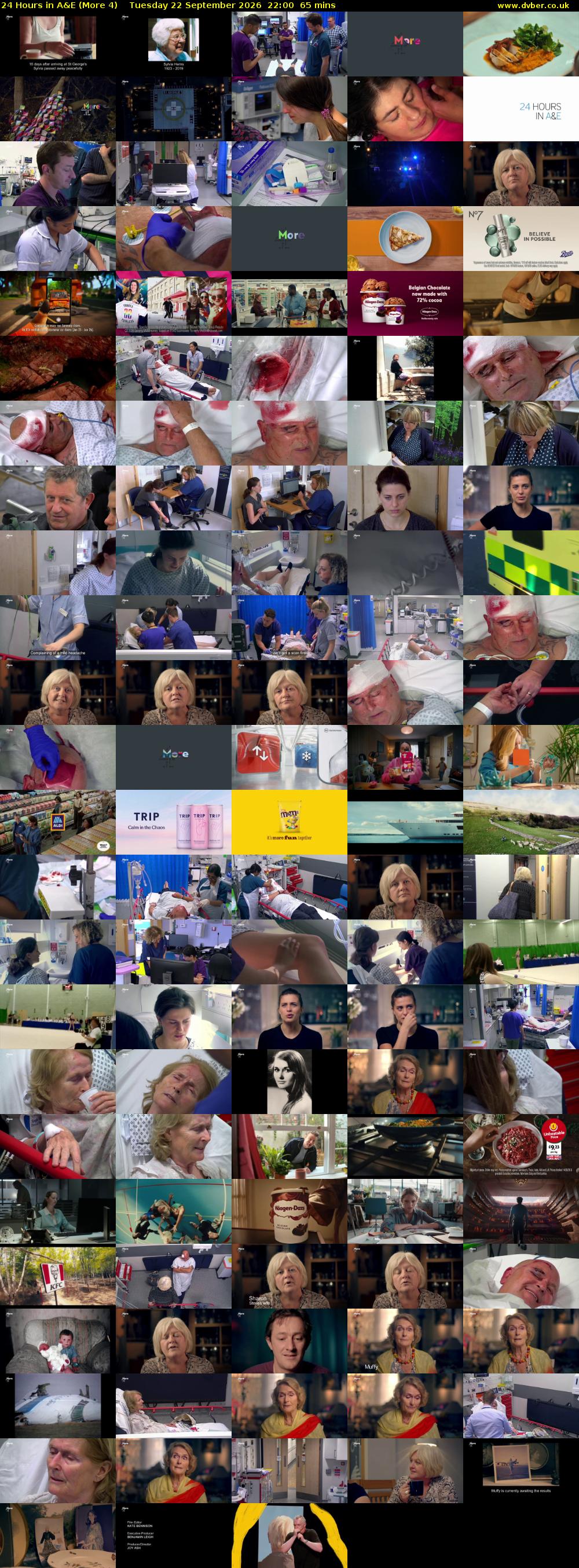 24 Hours in A&E (More 4) Tuesday 22 September 2026 22:00 - 23:05