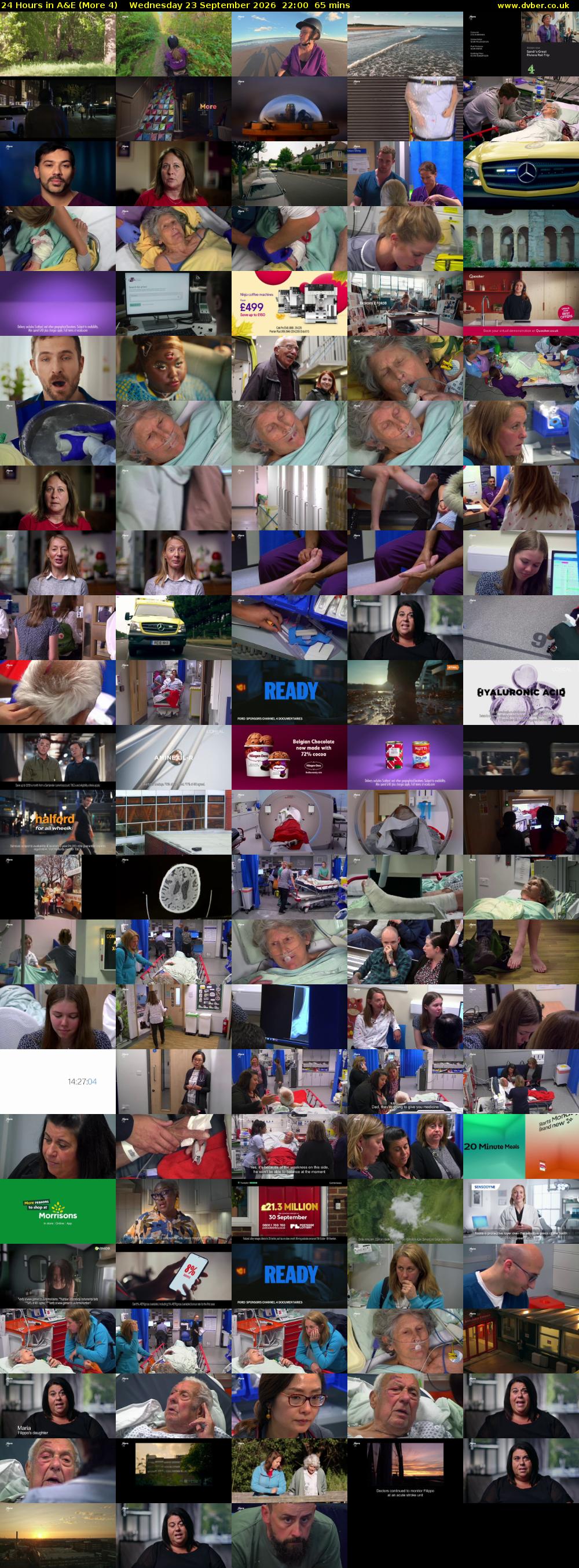 24 Hours in A&E (More 4) Wednesday 23 September 2026 22:00 - 23:05