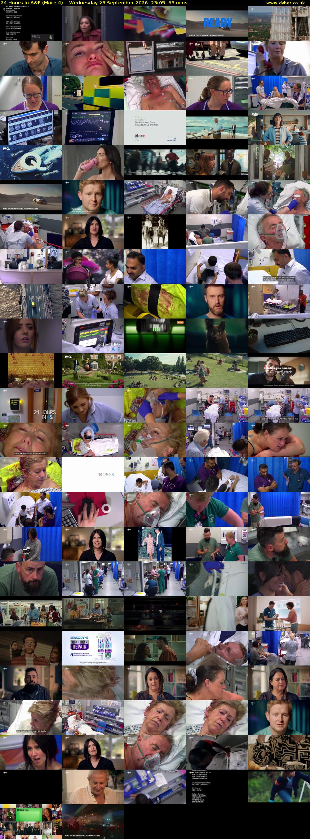 24 Hours in A&E (More 4) Wednesday 23 September 2026 23:05 - 00:10