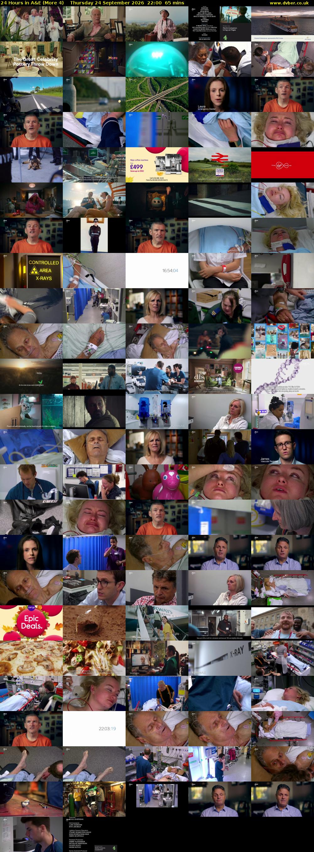 24 Hours in A&E (More 4) Thursday 24 September 2026 22:00 - 23:05