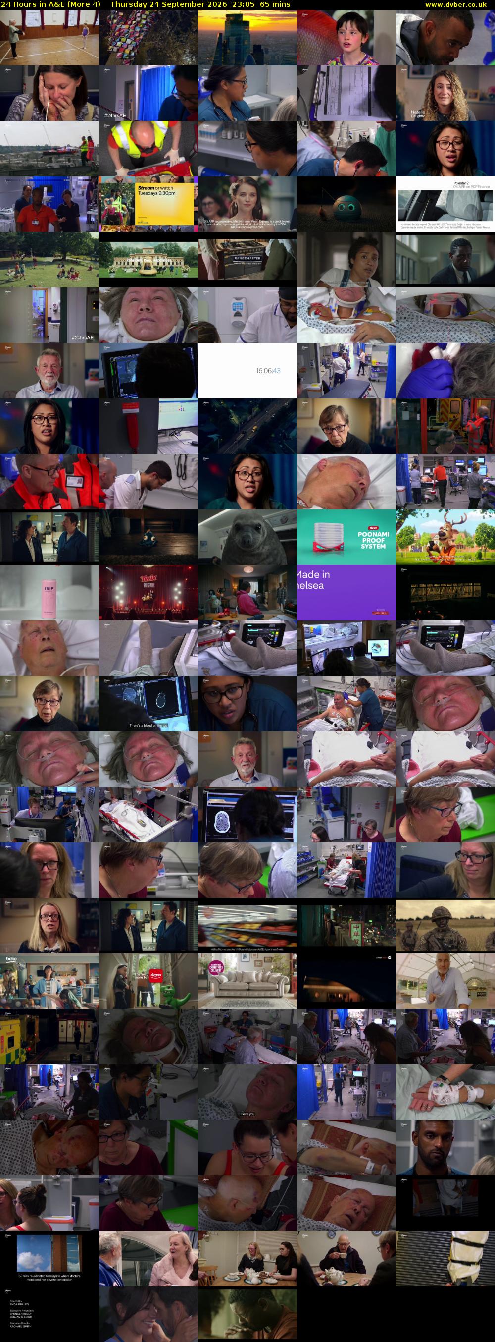 24 Hours in A&E (More 4) Thursday 24 September 2026 23:05 - 00:10