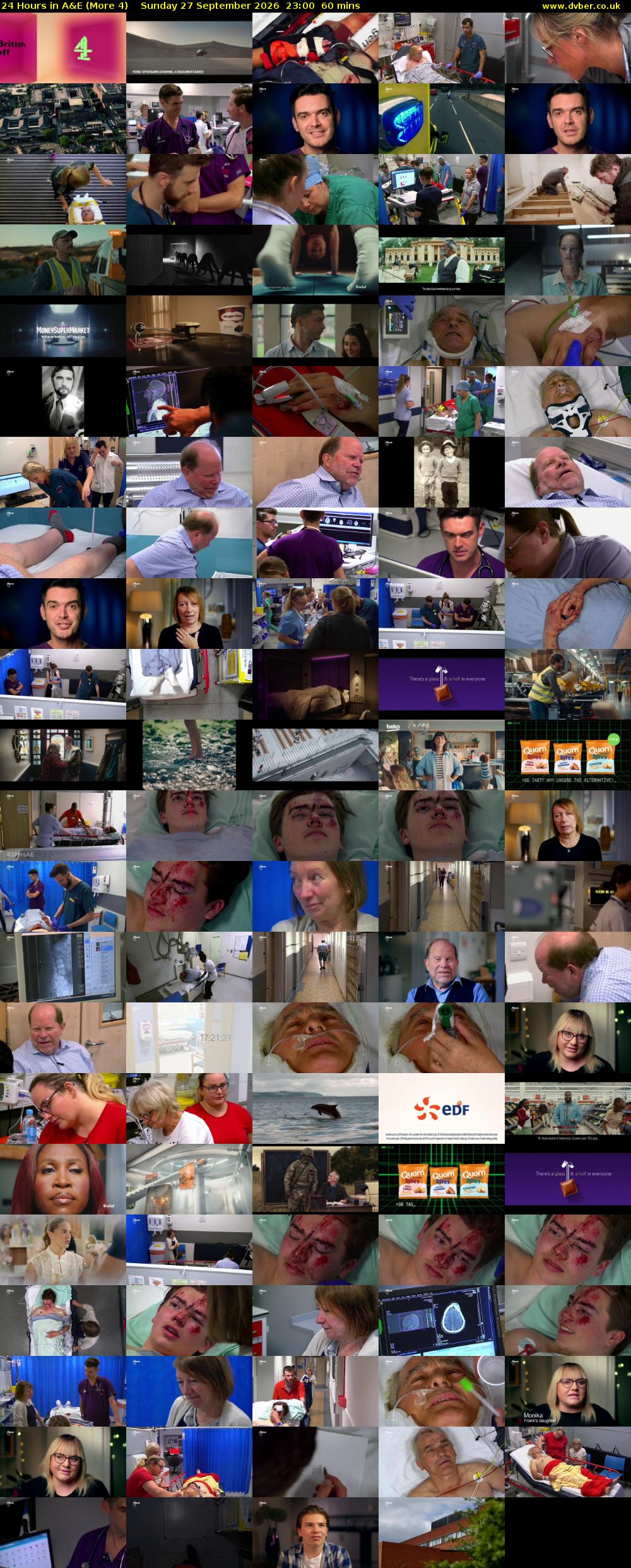 24 Hours in A&E (More 4) Sunday 27 September 2026 23:00 - 00:00