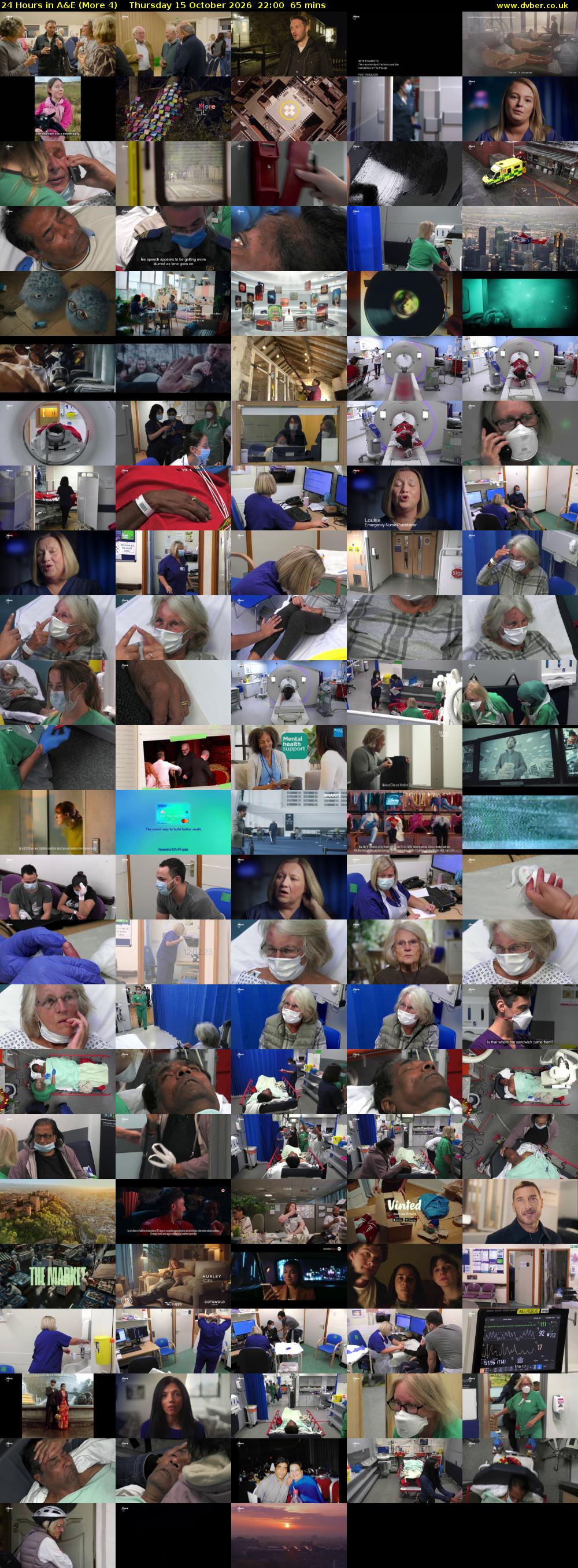 24 Hours in A&E (More 4) Thursday 15 October 2026 22:00 - 23:05
