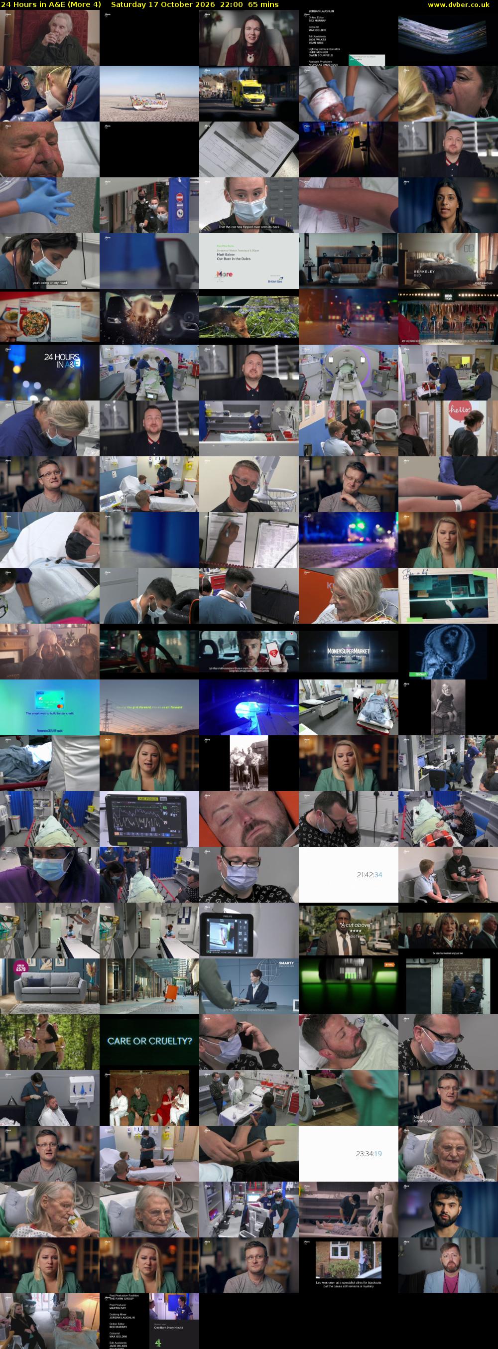 24 Hours in A&E (More 4) Saturday 17 October 2026 22:00 - 23:05