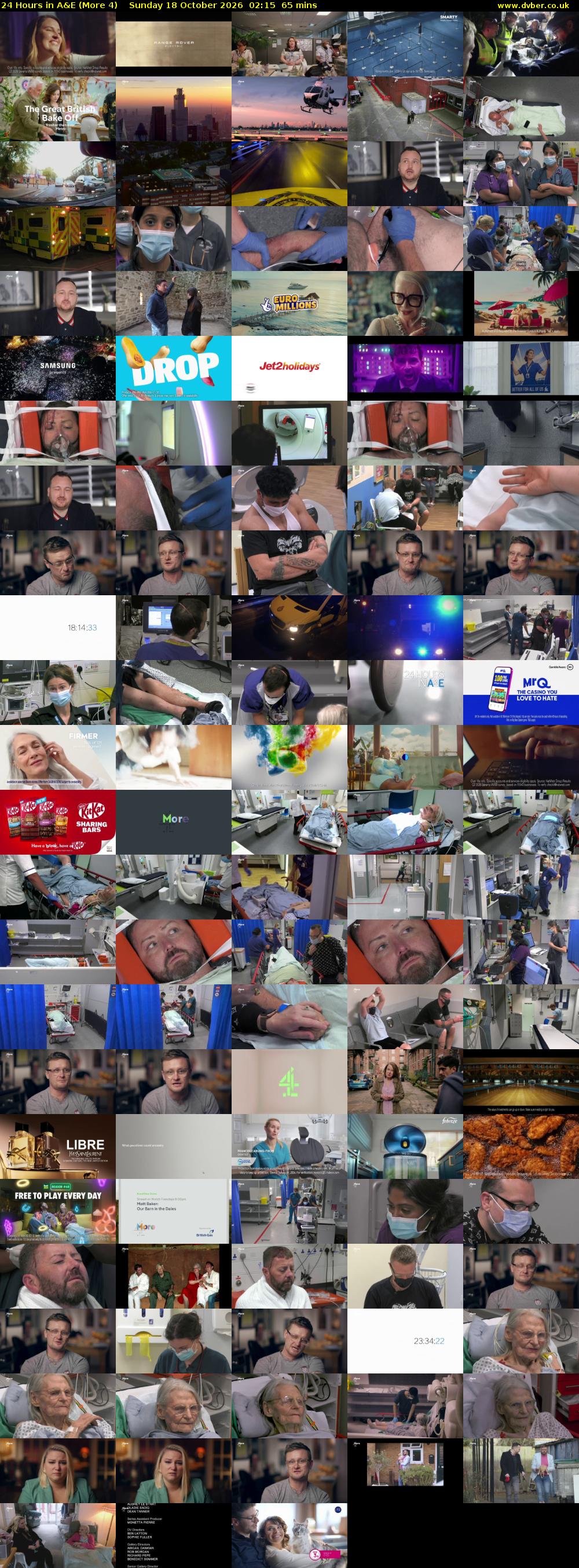 24 Hours in A&E (More 4) Sunday 18 October 2026 02:15 - 03:20