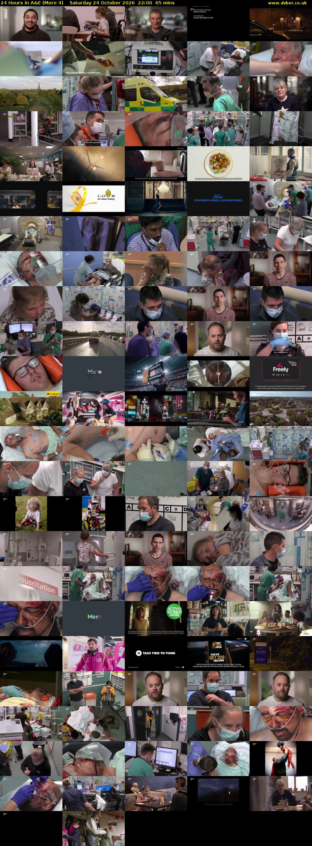 24 Hours in A&E (More 4) Saturday 24 October 2026 22:00 - 23:05