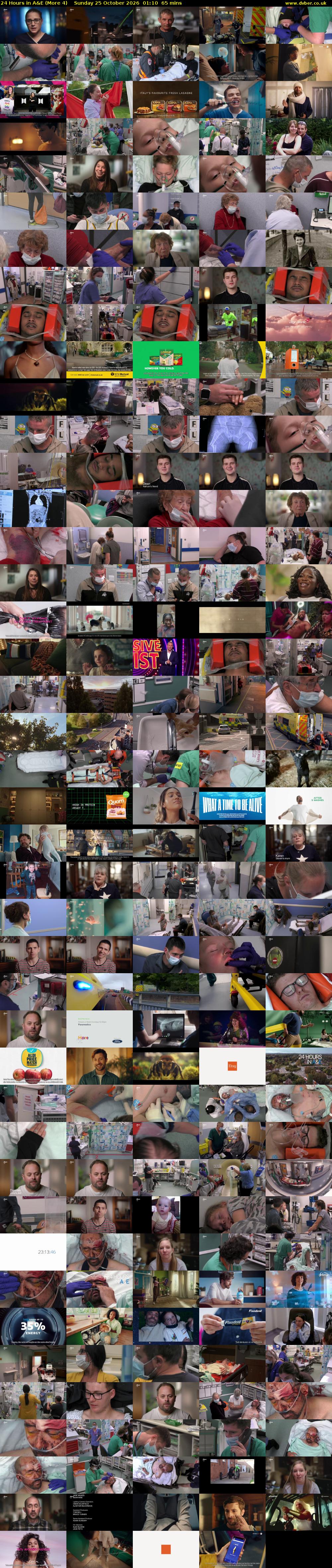 24 Hours in A&E (More 4) Sunday 25 October 2026 01:10 - 02:15
