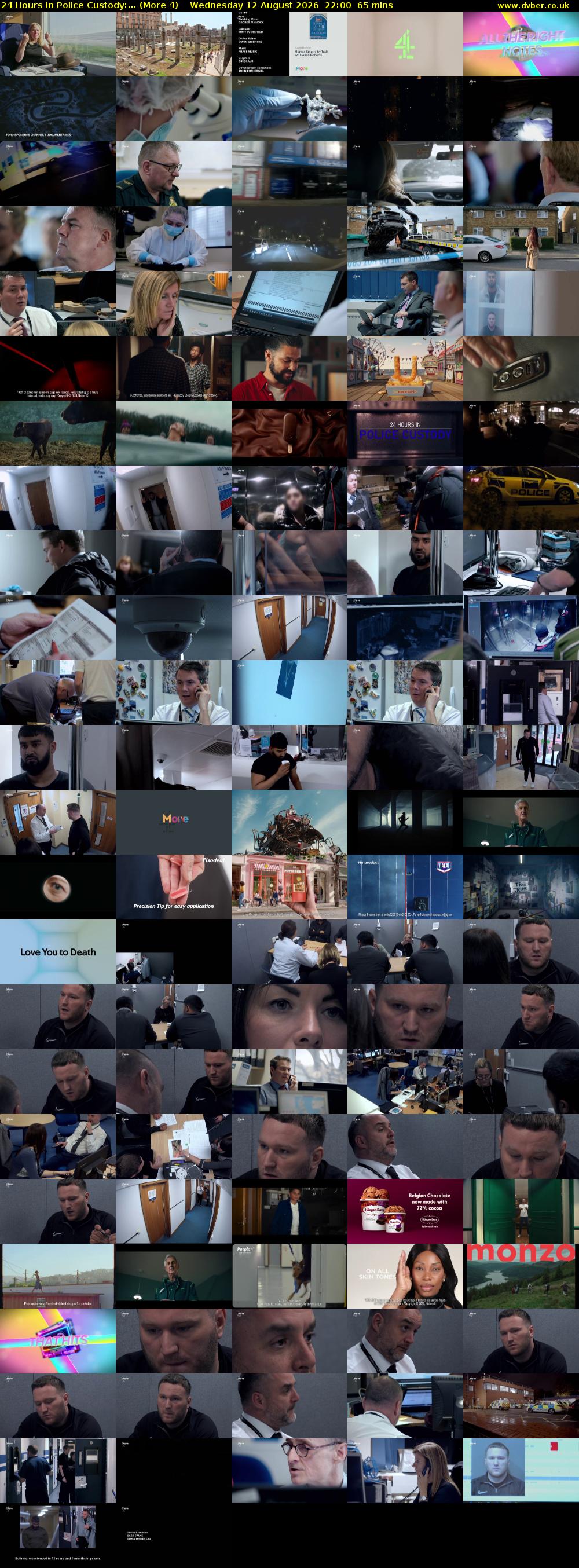 24 Hours in Police Custody:... (More 4) Wednesday 12 August 2026 22:00 - 23:05