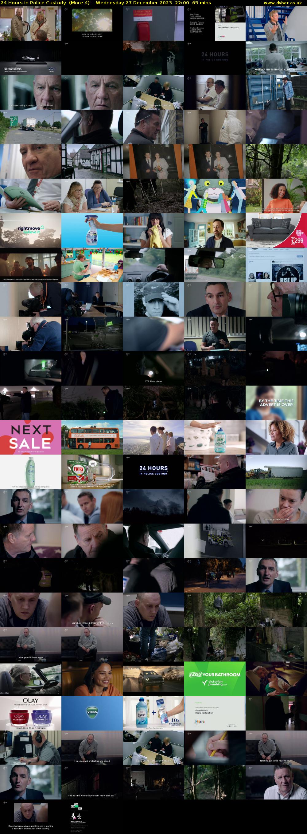 24 Hours in Police Custody  (More 4) Wednesday 27 December 2023 22:00 - 23:05