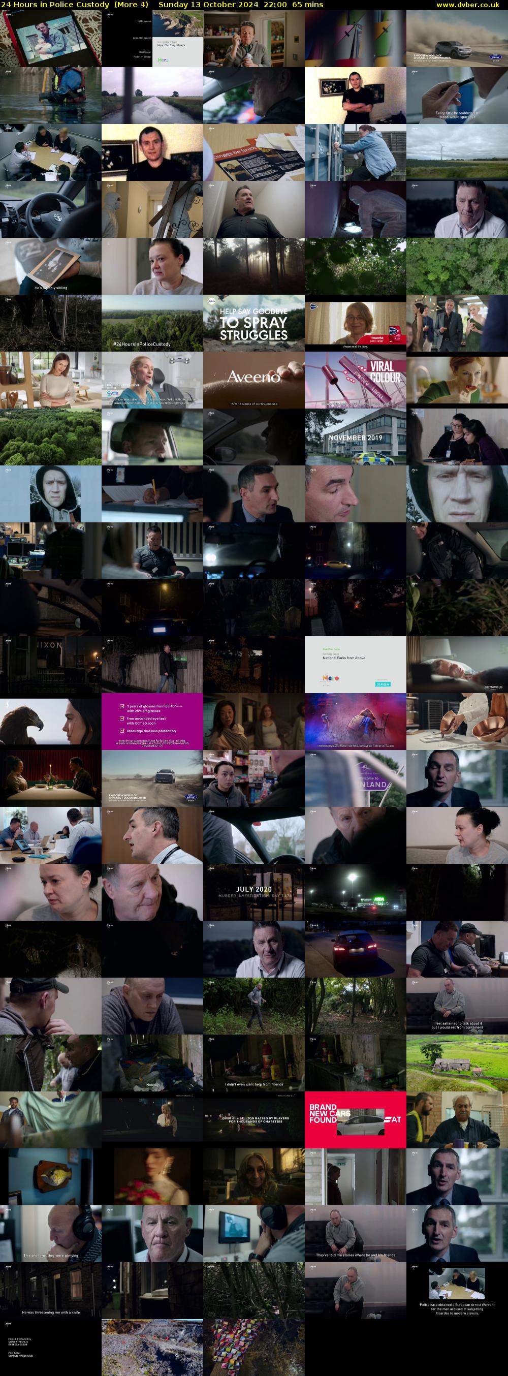 24 Hours in Police Custody  (More 4) Sunday 13 October 2024 22:00 - 23:05