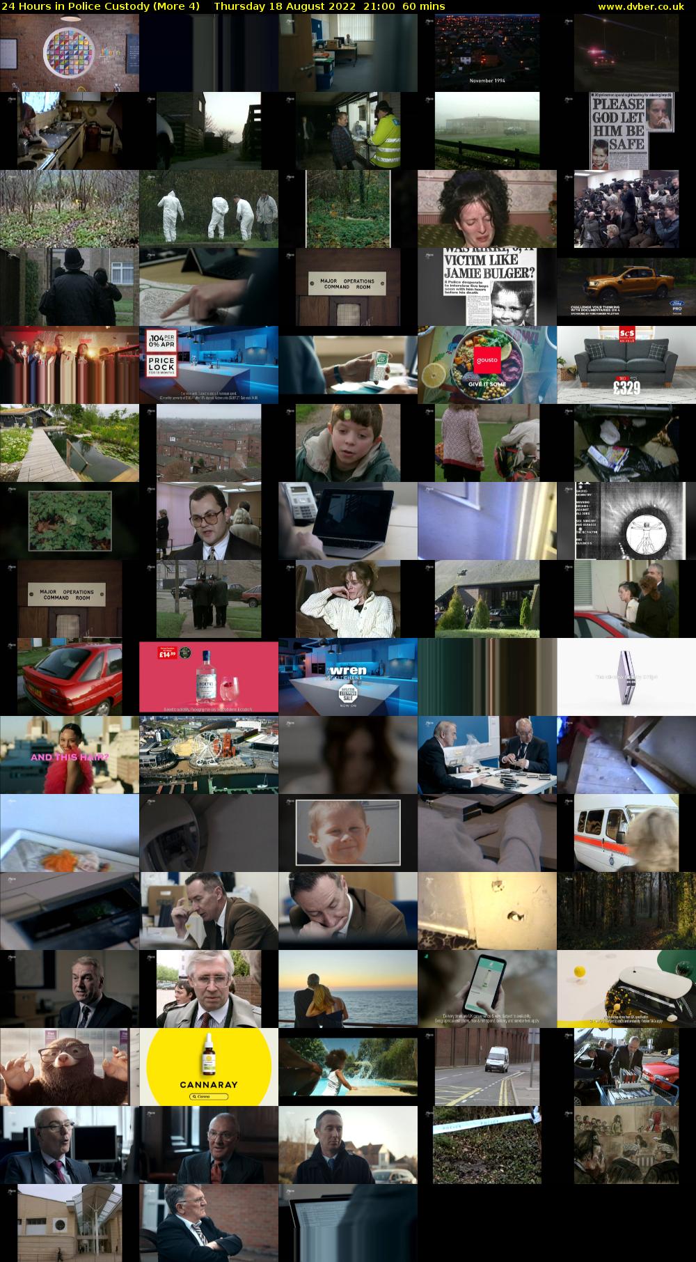 24 Hours in Police Custody (More 4) Thursday 18 August 2022 21:00 - 22:00