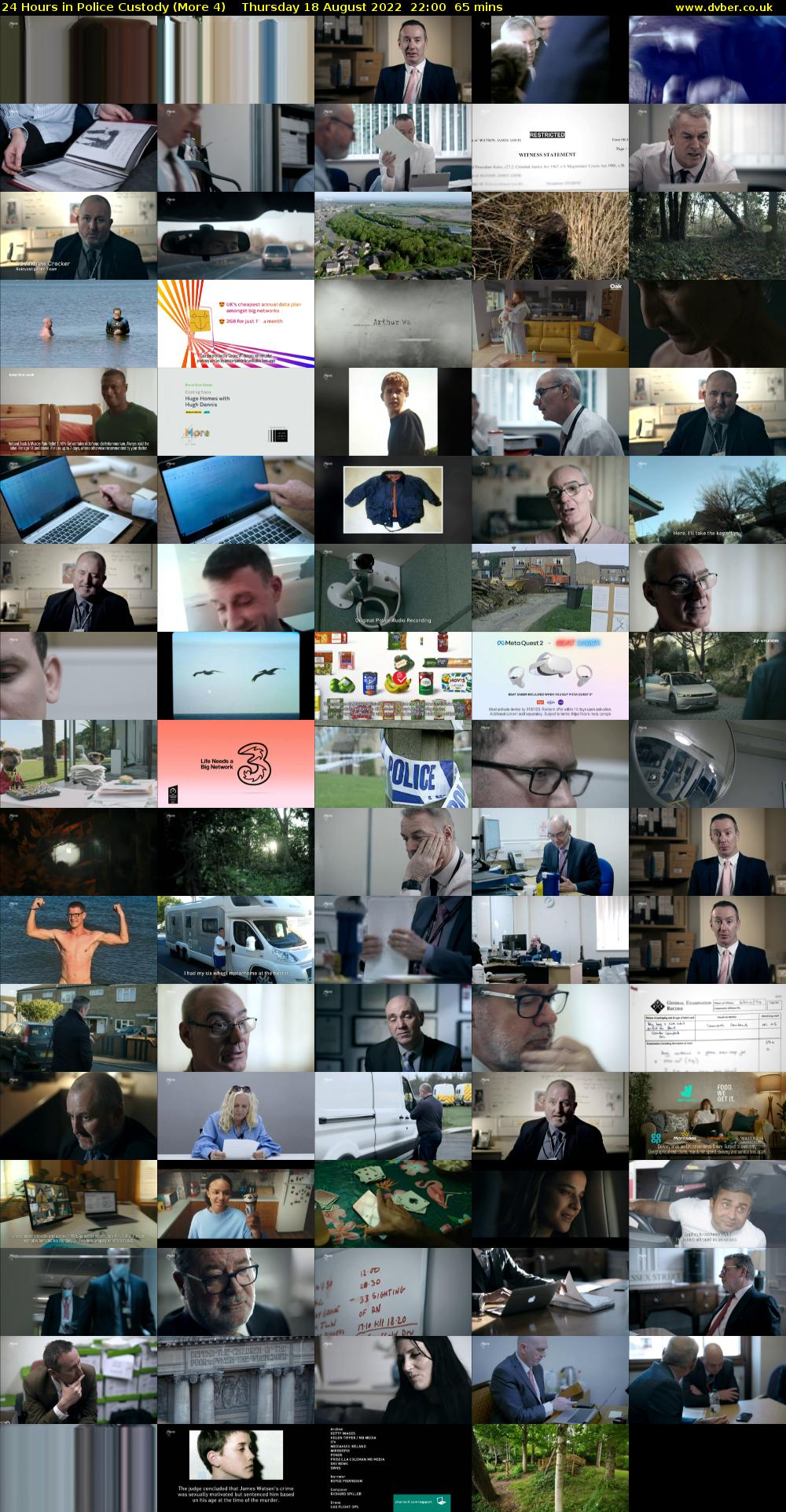 24 Hours in Police Custody (More 4) Thursday 18 August 2022 22:00 - 23:05