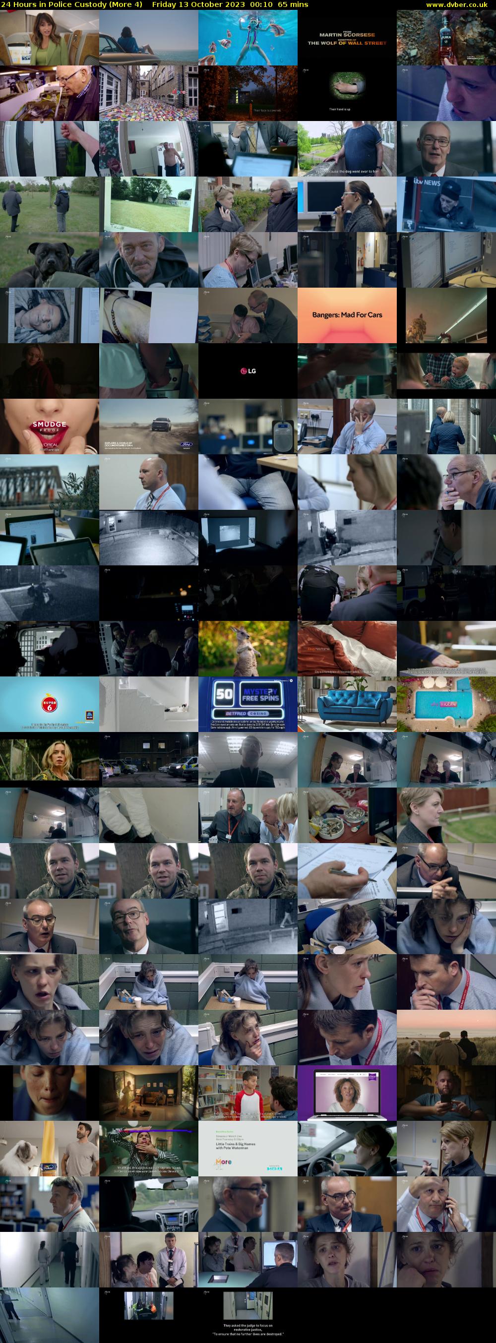 24 Hours in Police Custody (More 4) Friday 13 October 2023 00:10 - 01:15