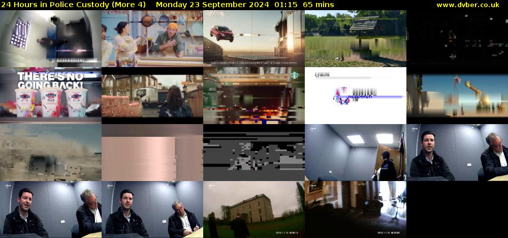 24 Hours in Police Custody (More 4) Monday 23 September 2024 01:15 - 02:20