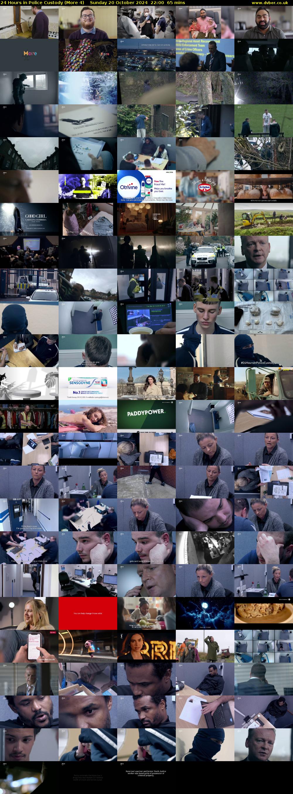 24 Hours in Police Custody (More 4) Sunday 20 October 2024 22:00 - 23:05