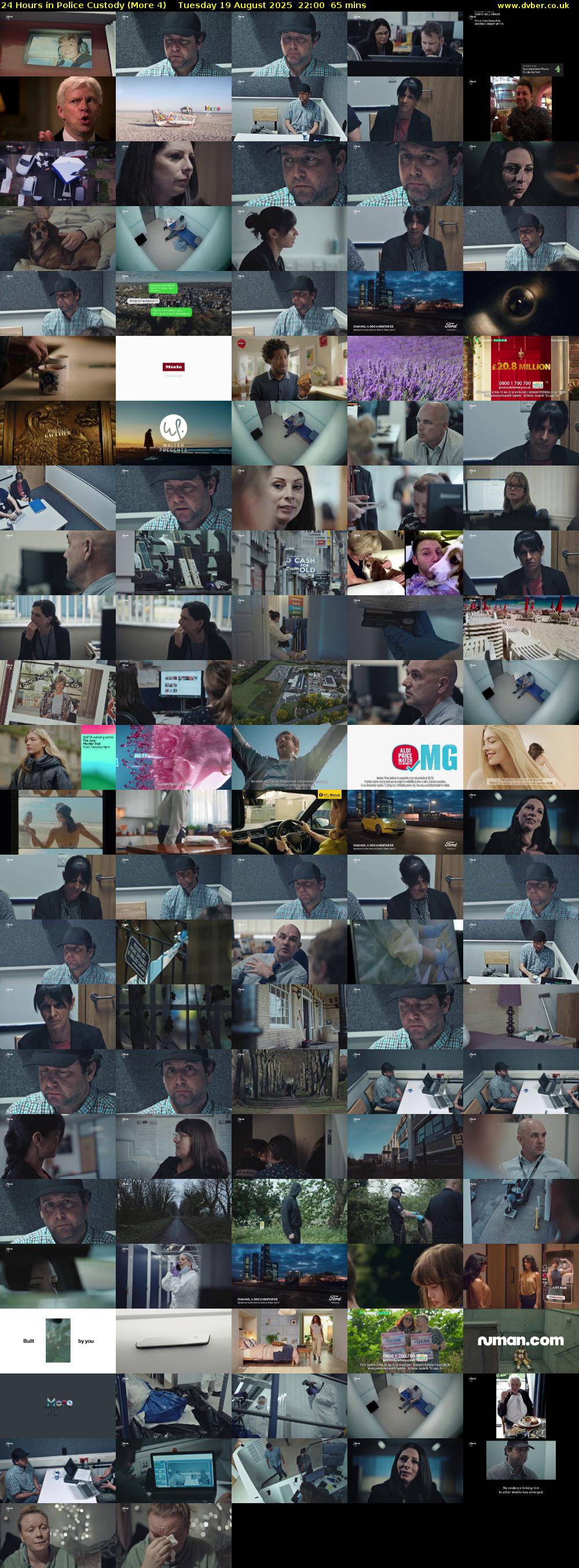 24 Hours in Police Custody (More 4) Tuesday 19 August 2025 22:00 - 23:05