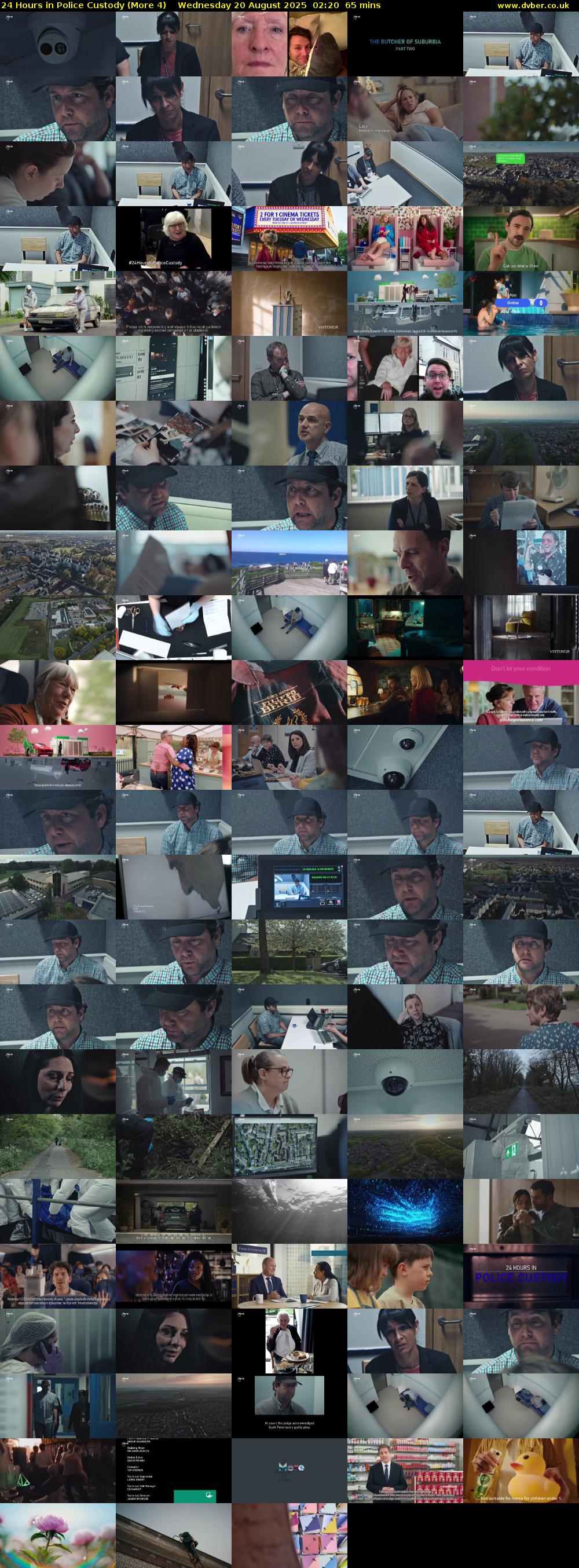 24 Hours in Police Custody (More 4) Wednesday 20 August 2025 02:20 - 03:25