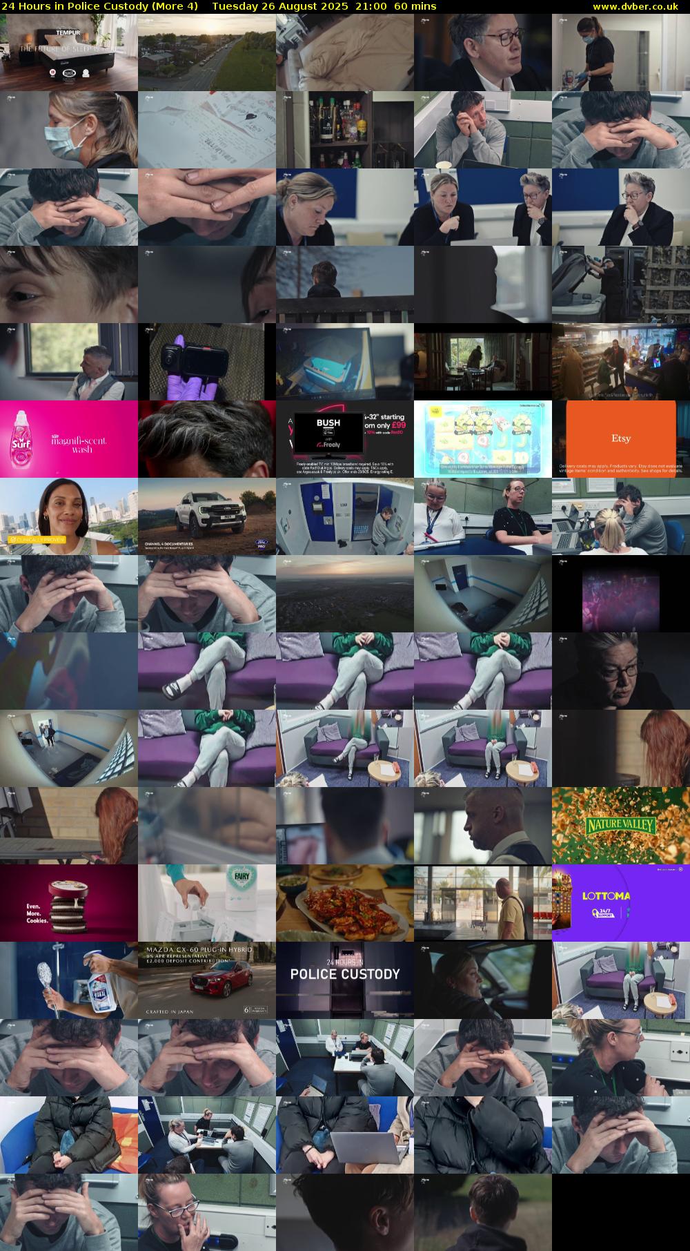 24 Hours in Police Custody (More 4) Tuesday 26 August 2025 21:00 - 22:00