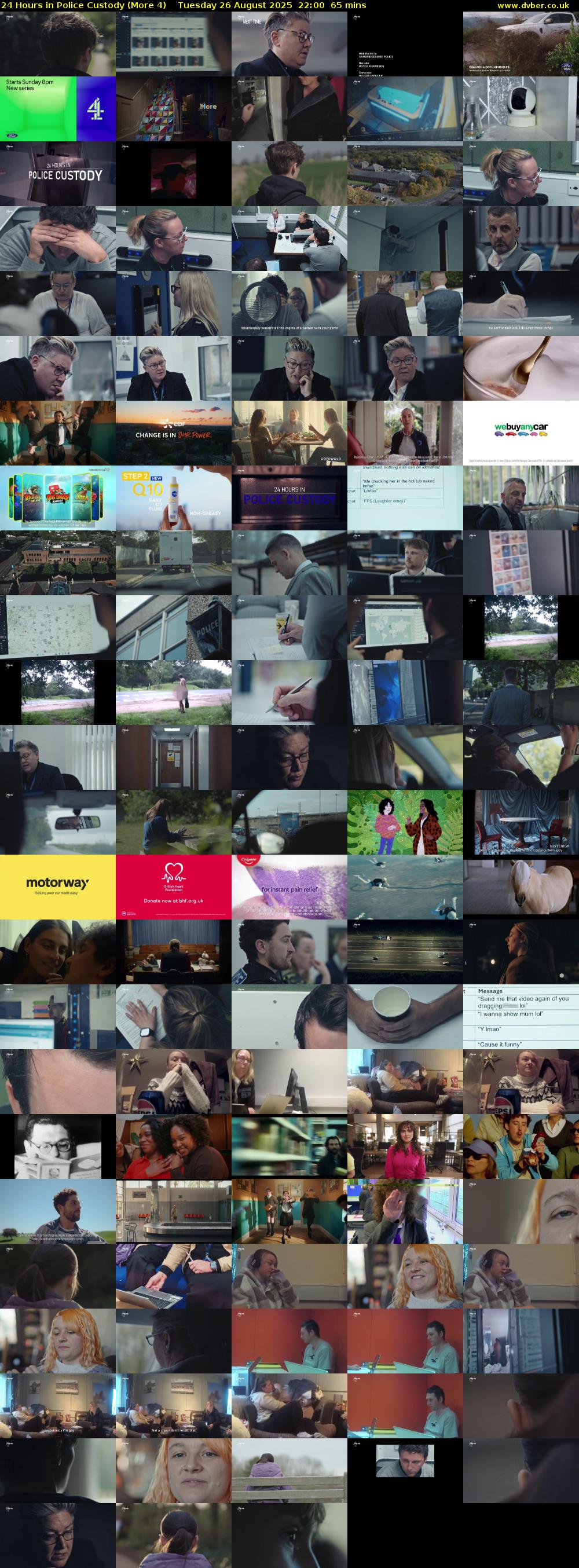 24 Hours in Police Custody (More 4) Tuesday 26 August 2025 22:00 - 23:05