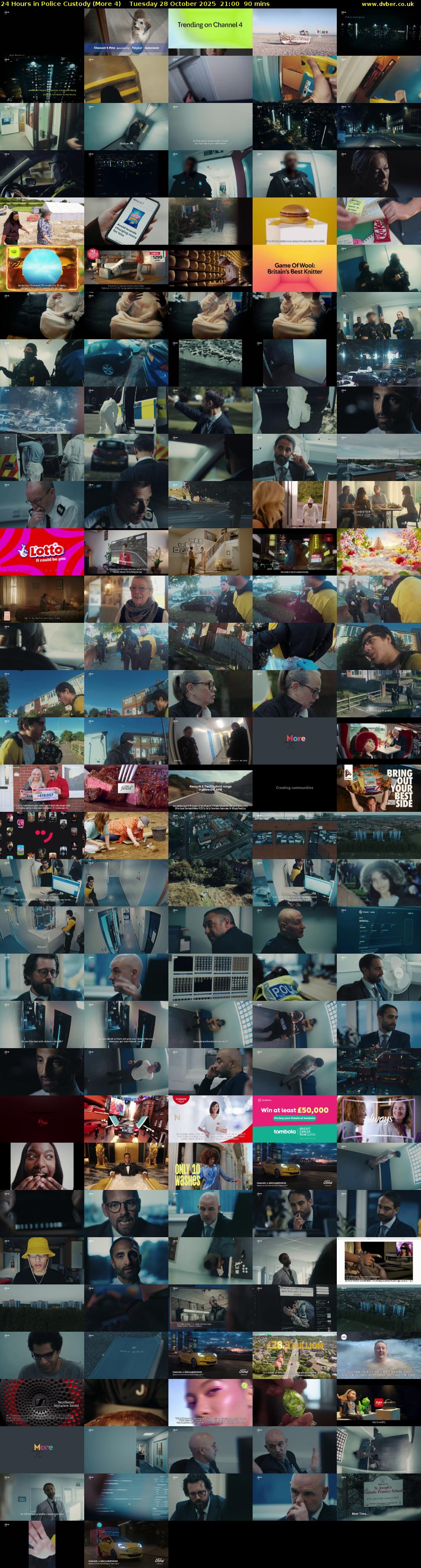 24 Hours in Police Custody (More 4) Tuesday 28 October 2025 21:00 - 22:30